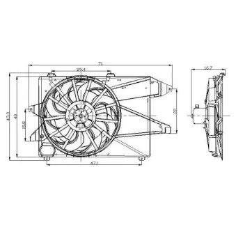 Ventilateur, refroidissement du moteur NRF 47002 pour FORD MONDEO 1.8 i - 115cv