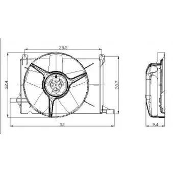 Ventilateur, refroidissement du moteur NRF 47009