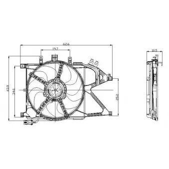 Ventilateur, refroidissement du moteur NRF OEM CFF 163 000P