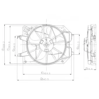 NRF 47021 - Ventilateur, refroidissement du moteur