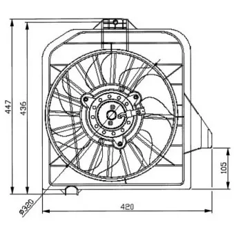 Ventilateur, refroidissement du moteur NRF 47032