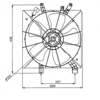 Ventilateur, refroidissement du moteur NRF OEM 19020PLC003