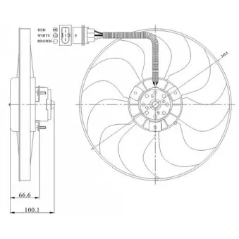 Ventilateur, refroidissement du moteur NRF OEM 1j0959544b