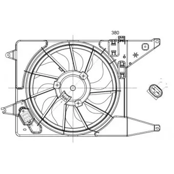 Ventilateur, refroidissement du moteur NRF OEM 35-2103