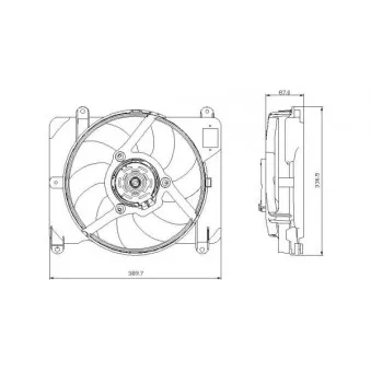 Ventilateur, refroidissement du moteur NRF OEM 46559314