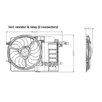 Ventilateur, refroidissement du moteur NRF 47302