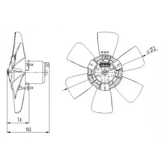 Ventilateur, refroidissement du moteur NRF OEM V15-01-1812