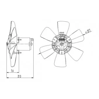 Ventilateur, refroidissement du moteur NRF OEM 165959455t