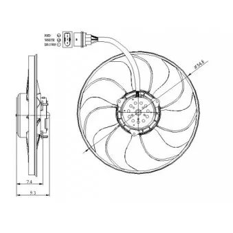Ventilateur, refroidissement du moteur NRF OEM V15-01-1847