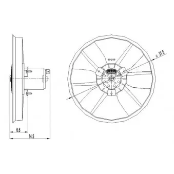 Ventilateur, refroidissement du moteur NRF OEM V15-01-1817