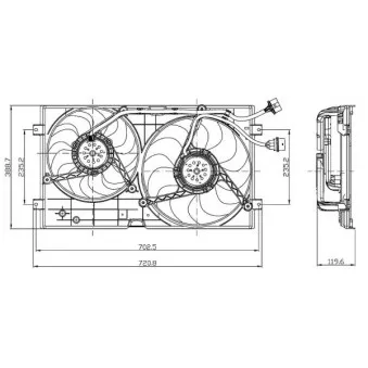 Ventilateur, refroidissement du moteur NRF OEM 85250