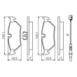 BOSCH 0 986 424 027 - Jeu de 4 plaquettes de frein arrière
