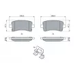 BOSCH 0 986 424 124 - Jeu de 4 plaquettes de frein arrière