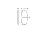 BOSCH 0 986 424 297 - Jeu de 4 plaquettes de frein avant