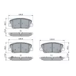 BOSCH 0 986 424 491 - Jeu de 4 plaquettes de frein avant