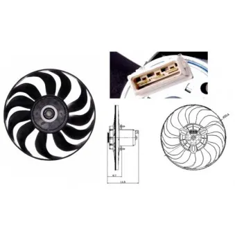 Ventilateur, refroidissement du moteur NRF OEM LTD-1H0959455J