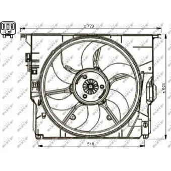 Ventilateur, refroidissement du moteur NRF 47737
