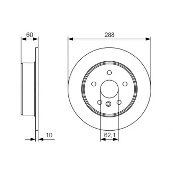 Jeu de 2 disques de frein avant BOSCH OEM 4243133080