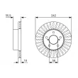 BOSCH 0 986 479 U69 - Jeu de 2 disques de frein avant