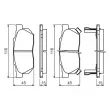 BOSCH 0 986 490 440 - Jeu de 4 plaquettes de frein avant