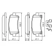 BOSCH 0 986 494 124 - Jeu de 4 plaquettes de frein avant