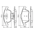 BOSCH 0 986 494 556 - Jeu de 4 plaquettes de frein avant