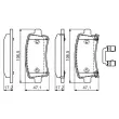 BOSCH 0 986 494 586 - Jeu de 4 plaquettes de frein arrière