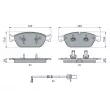 BOSCH 0 986 494 987 - Jeu de 4 plaquettes de frein avant