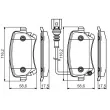 BOSCH 0 986 495 094 - Jeu de 4 plaquettes de frein avant