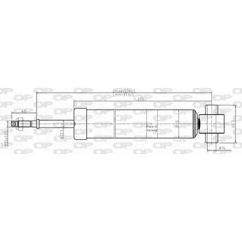 Jeu de 2 amortisseurs arrière OPEN PARTS OEM 553113U930