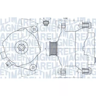 Alternateur MAGNETI MARELLI OEM 1301496