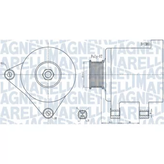 Alternateur MAGNETI MARELLI OEM CSF37