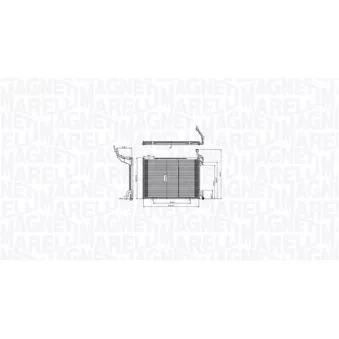 Condenseur, climatisation MAGNETI MARELLI 350203103600