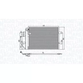 Condenseur, climatisation MAGNETI MARELLI OEM BSG 60-525-024