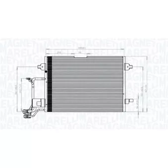Condenseur, climatisation MAGNETI MARELLI OEM DCN32016