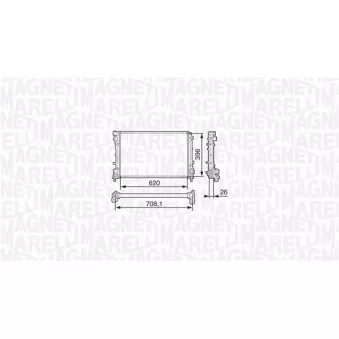Radiateur, refroidissement du moteur MAGNETI MARELLI 350213131700