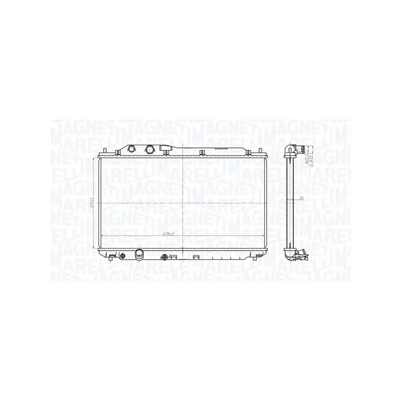 Radiateur, refroidissement du moteur MAGNETI MARELLI 350213178700 - Visuel 1
