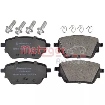 METZGER 1170957 - Jeu de 4 plaquettes de frein arrière