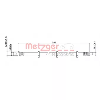 METZGER 4111498 - Flexible de frein