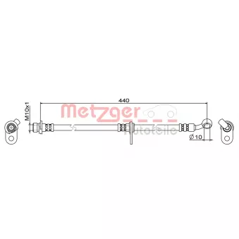 METZGER 4111847 - Flexible de frein avant gauche