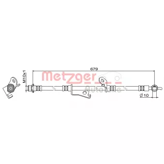 METZGER 4111887 - Flexible de frein avant droit