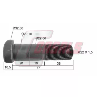 CASALS 21223 - Boulon de roue