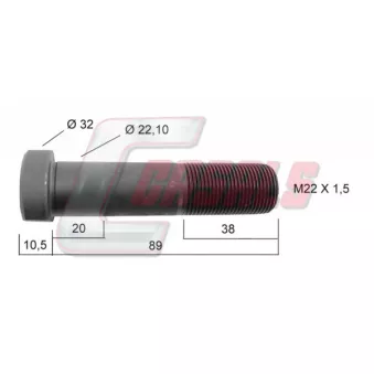 CASALS 21225 - Boulon de roue