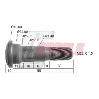 CASALS 21479 - Boulon de roue
