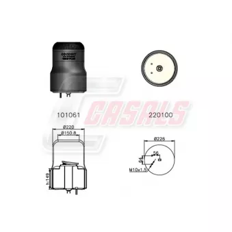 CASALS B2322 - Ressort pneumatique, suspension pneumatique