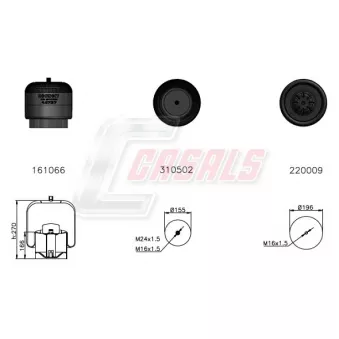 CASALS B2460 - Ressort pneumatique, suspension pneumatique