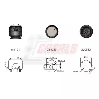 CASALS B2473 - Ressort pneumatique, suspension pneumatique