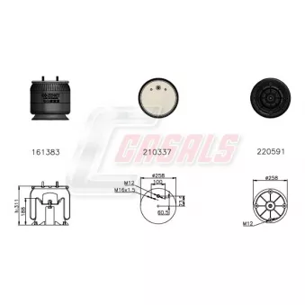 CASALS B2637 - Ressort pneumatique, suspension pneumatique