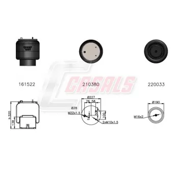 CASALS B2830 - Ressort pneumatique, suspension pneumatique