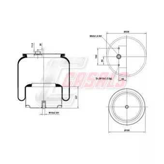 CASALS B2951 - Ressort pneumatique, suspension pneumatique